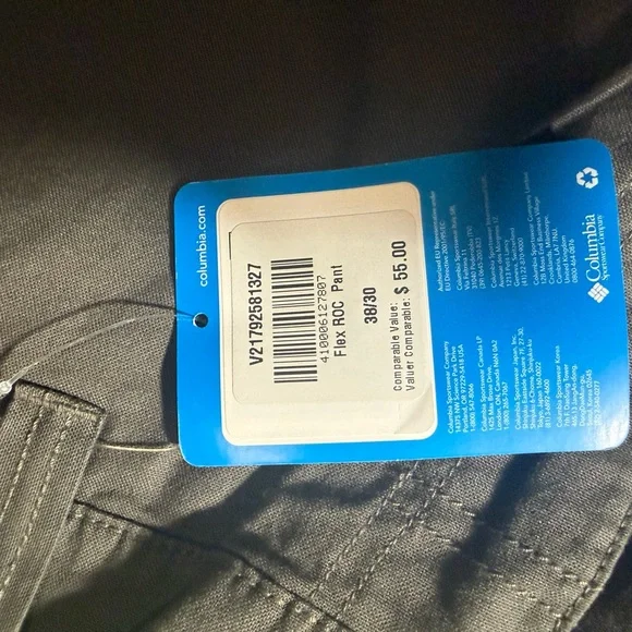 NWT Columbia Men's Flex ROC Pant - 32/30 38/30 Gray - Picture 8 of 11